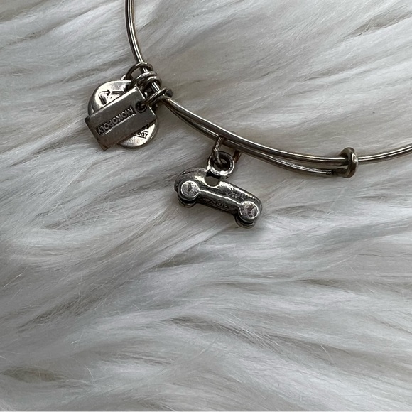 Alex and Ani Rafaelian Silver Monopoly Board Game Car Charm Bangle Bracelet - Picture 2 of 2